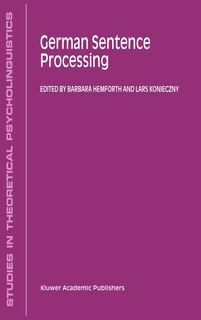 Front cover_German Sentence Processing