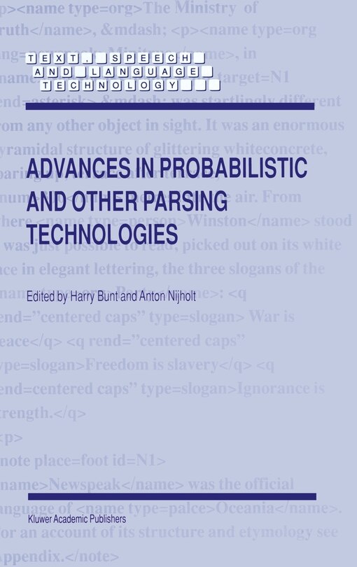 Front cover_Advances in Probabilistic and Other Parsing Technologies