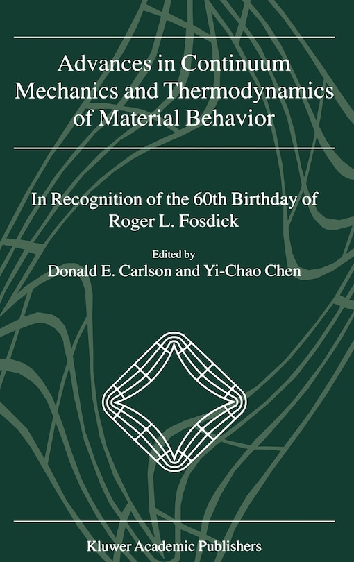 Front cover_Advances in Continuum Mechanics and Thermodynamics of Material Behavior