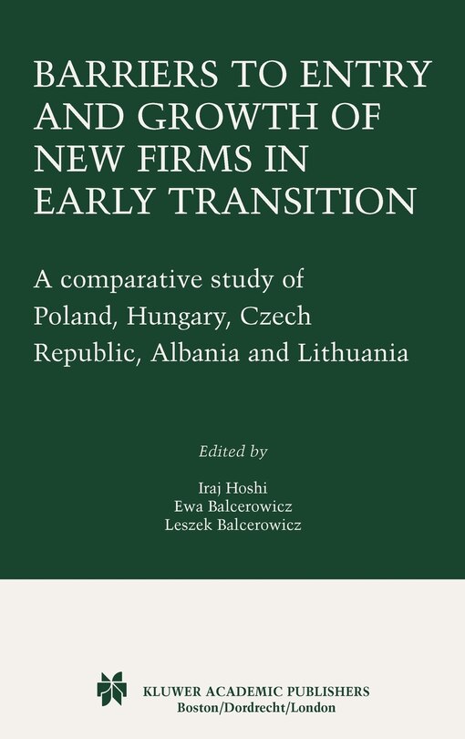 Front cover_Barriers to Entry and Growth of New Firms in Early Transition