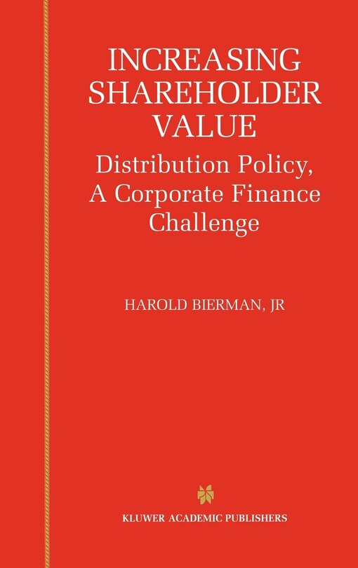 Front cover_Increasing Shareholder Value