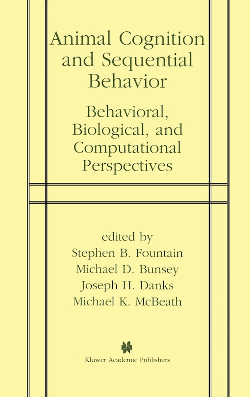 Front cover_Animal Cognition and Sequential Behavior