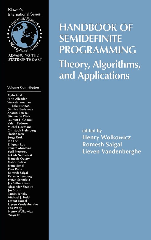 Couverture_Handbook Of Semidefinite Programming
