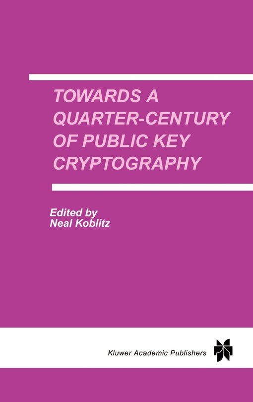 Front cover_Towards a Quarter-Century of Public Key Cryptography