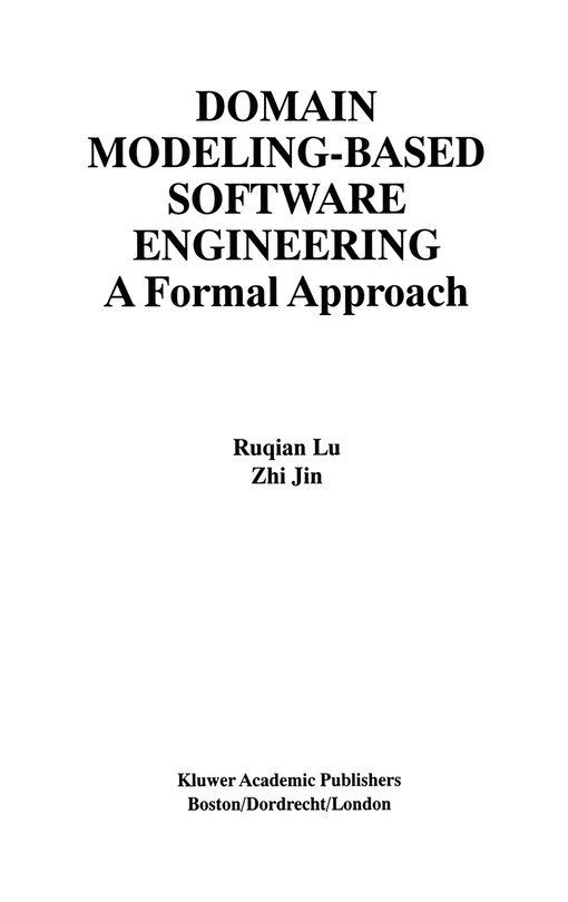Front cover_Domain Modeling-Based Software Engineering