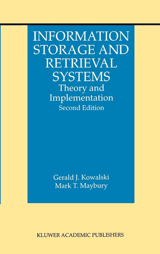 Front cover_Information Storage And Retrieval Systems