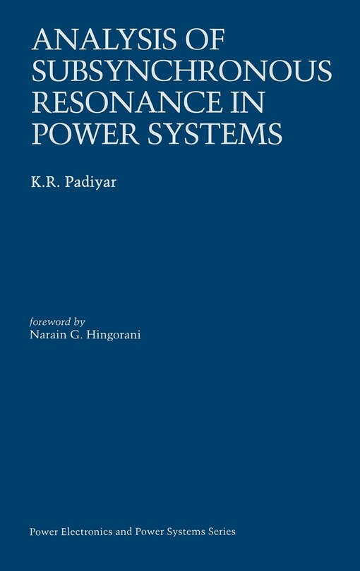 Couverture_Analysis Of Subsynchronous Resonance In Power Systems