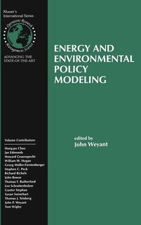Front cover_Energy And Environmental Policy Modeling