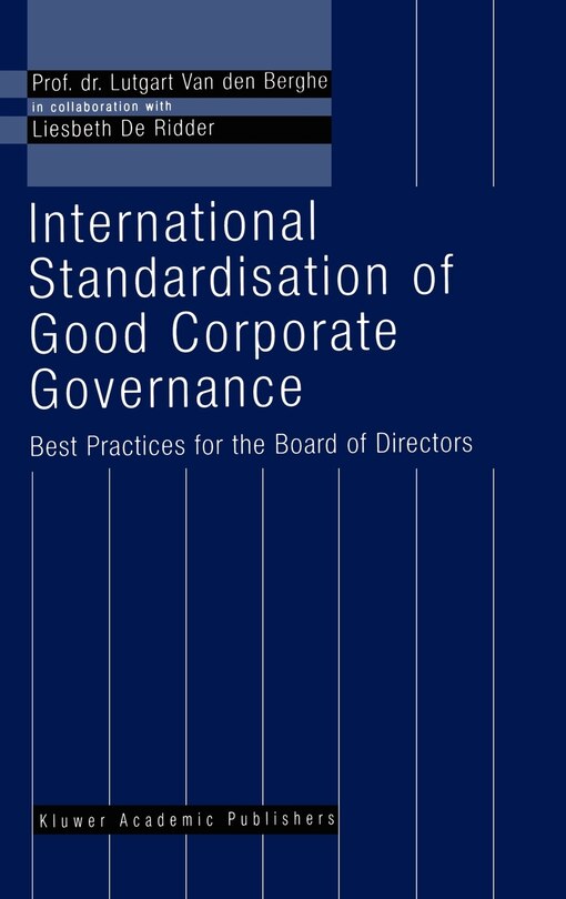 Front cover_International Standardisation of Good Corporate Governance
