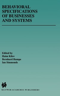 Front cover_Behavioral Specifications Of Businesses And Systems