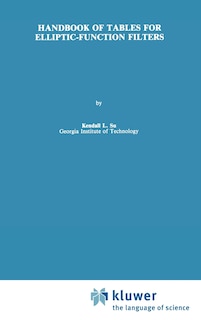 Couverture_Handbook of Tables for Elliptic-Function Filters