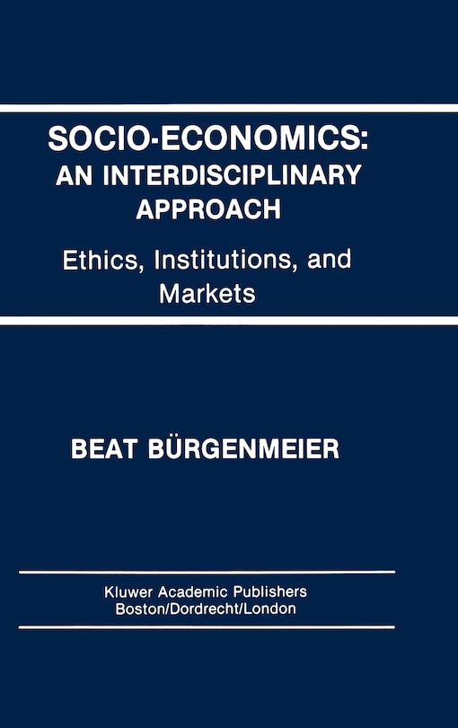 Front cover_Socio-Economics: An Interdisciplinary Approach