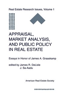 Front cover_Appraisal, Market Analysis and Public Policy in Real Estate