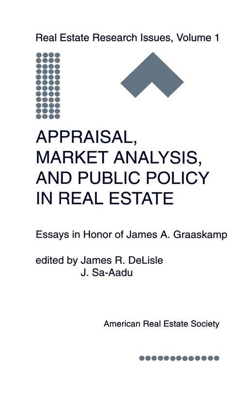 Front cover_Appraisal, Market Analysis and Public Policy in Real Estate