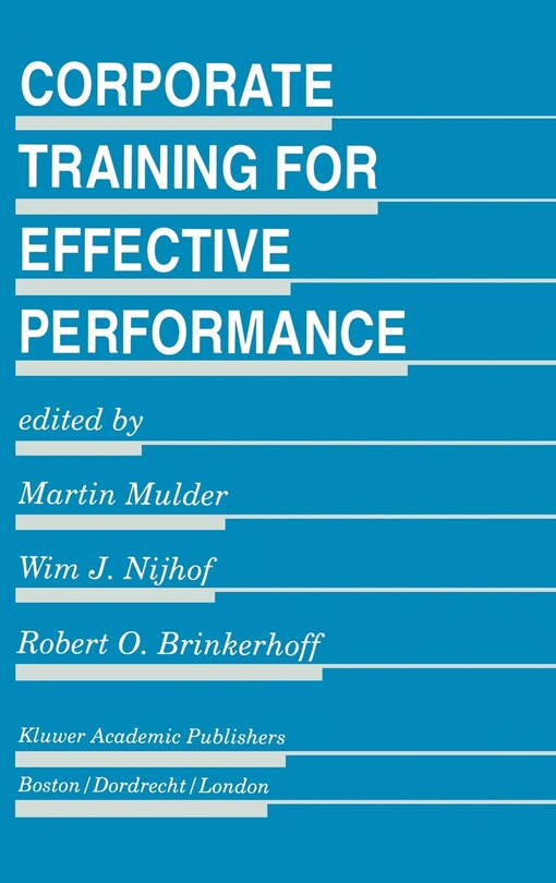 Front cover_Corporate Training for Effective Performance