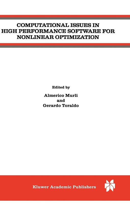 Front cover_Computational Issues in High Performance Software for Nonlinear Optimization