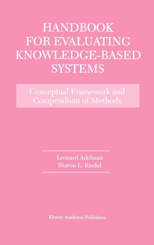 Couverture_Handbook for Evaluating Knowledge-Based Systems