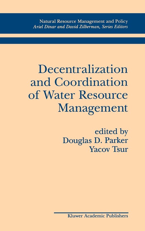 Couverture_Decentralization and Coordination of Water Resource Management