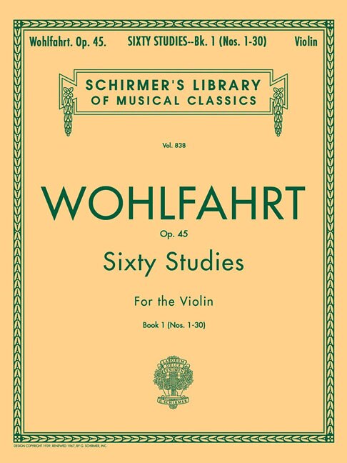 Couverture_Wohlfahrt - 60 Studies, Op. 45 - Book 1