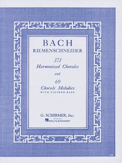 Front cover_371 Harmonized Chorales And 69 Chorale Melodies With Figured Bass