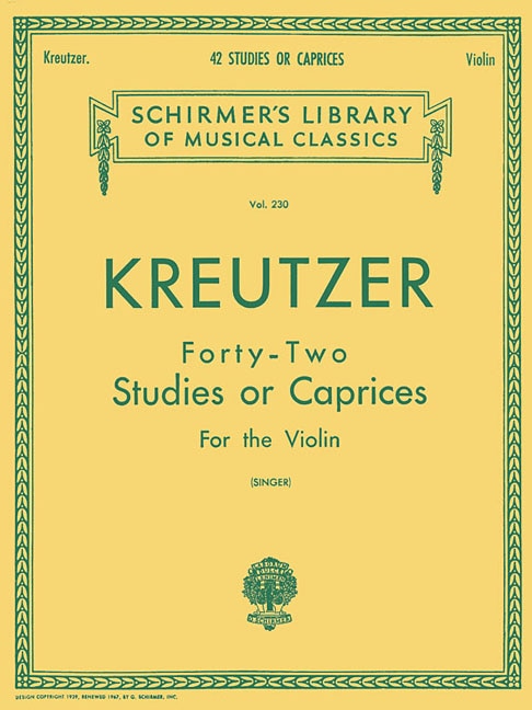 Couverture_Kreutzer - 42 Studies or Caprices