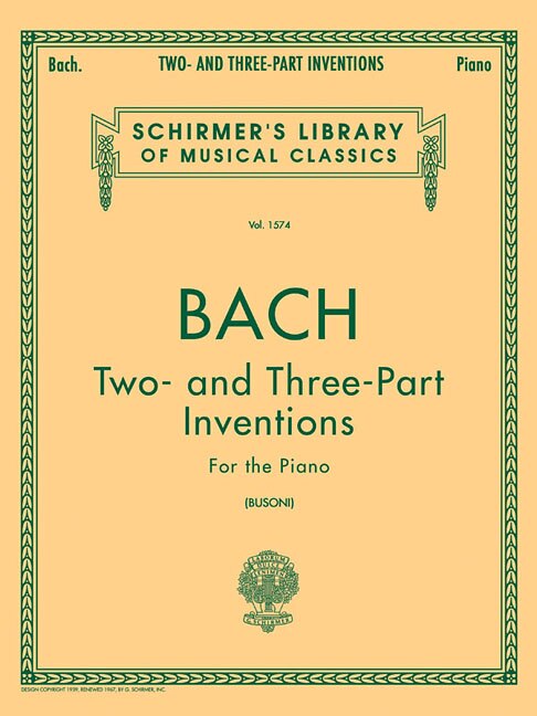 Two- and Three-Part Inventions: Schirmer Library of Classics Volume 1574 Piano Solo