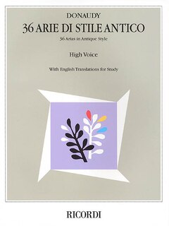 Front cover_Stefano Donaudy: 36 Arie di Stile Antico
