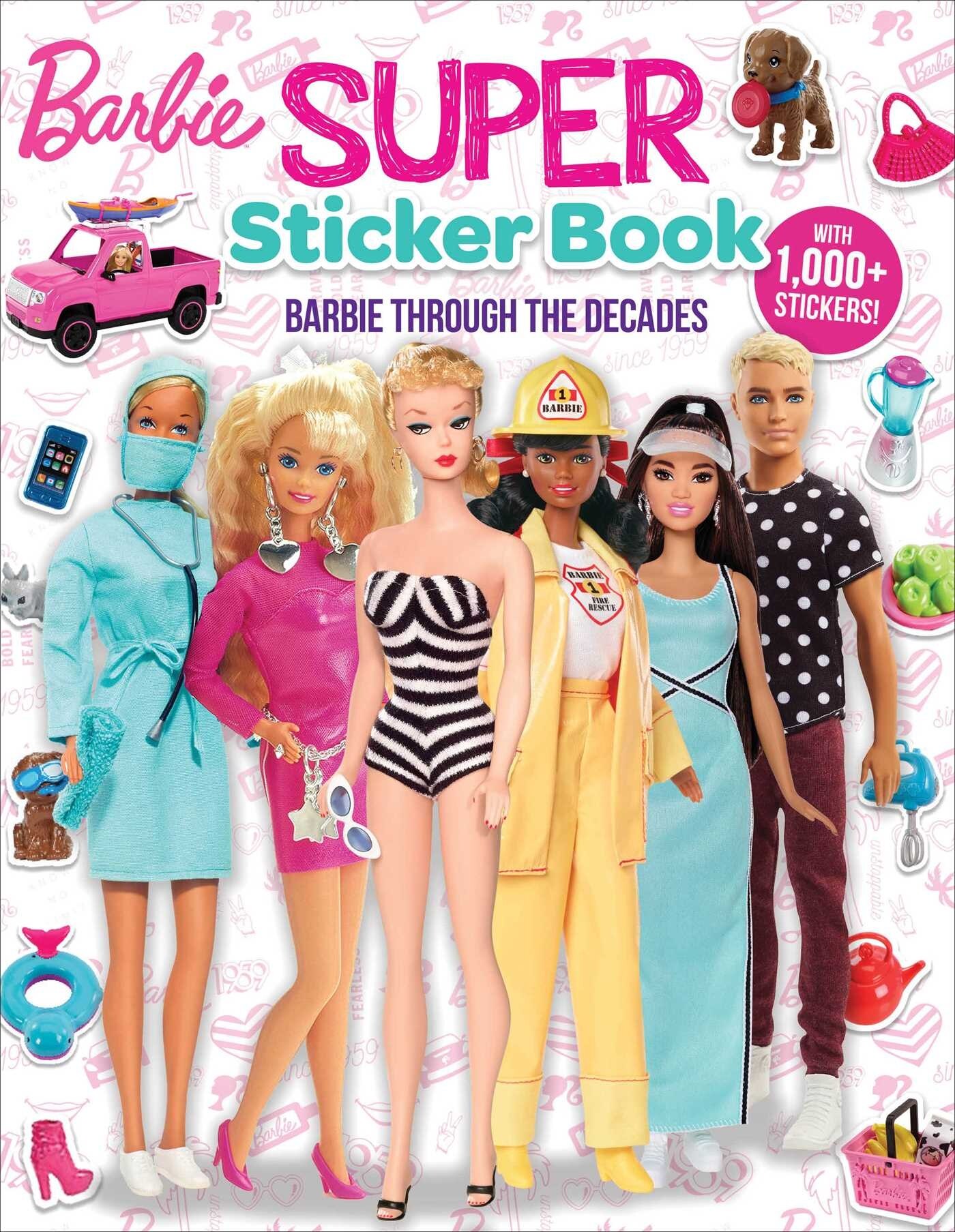 Barbie doll sticker book shop