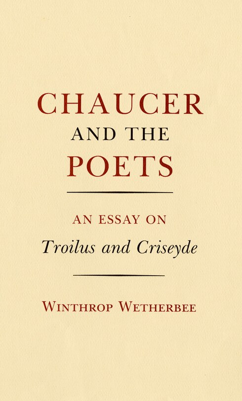 Couverture_Chaucer and the Poets