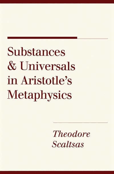 Couverture_Substances and Universals in Aristotle's Metaphysics
