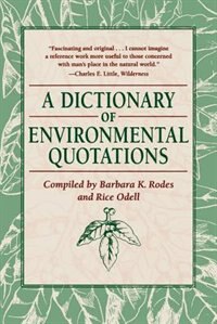 Couverture_A Dictionary of Environmental Quotations