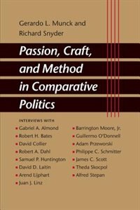 Couverture_Passion, Craft, and Method in Comparative Politics