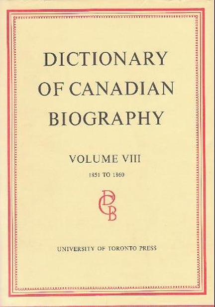 Couverture_Dictionary of Canadian Biography / Dictionaire Biographique du Canada