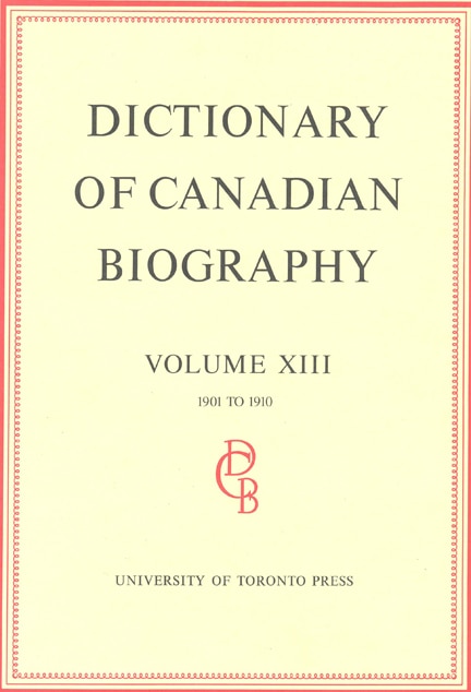 Front cover_Dictionary of Canadian Biography / Dictionaire Biographique du Canada