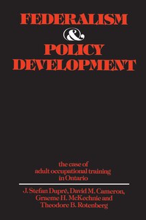 Front cover_Federalism and Policy Development