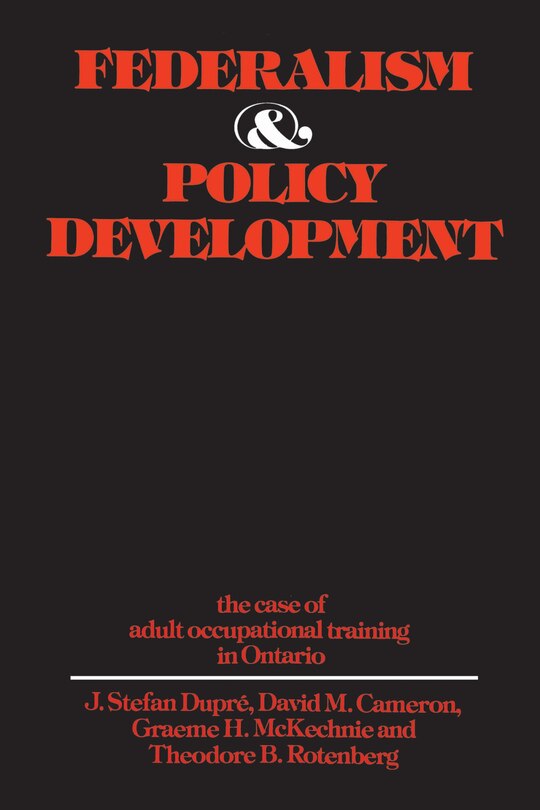 Front cover_Federalism and Policy Development