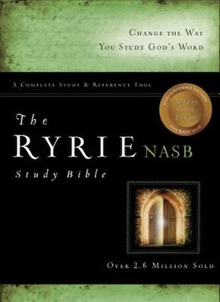 RYRIE NAS STUDY BIBLE BONDED LEATHER BLACK RL IND