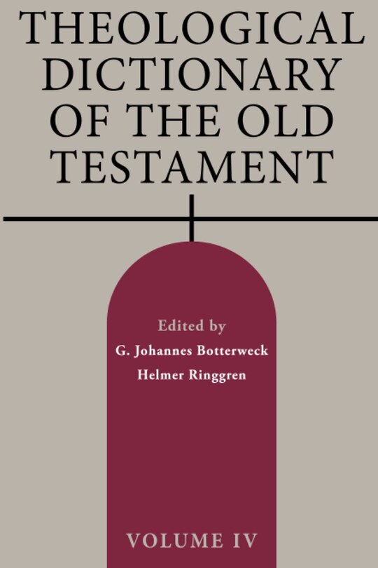 Front cover_Theological Dictionary of the Old Testament, Volume IV