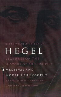 Front cover_Lectures on the History of Philosophy, Volume 3