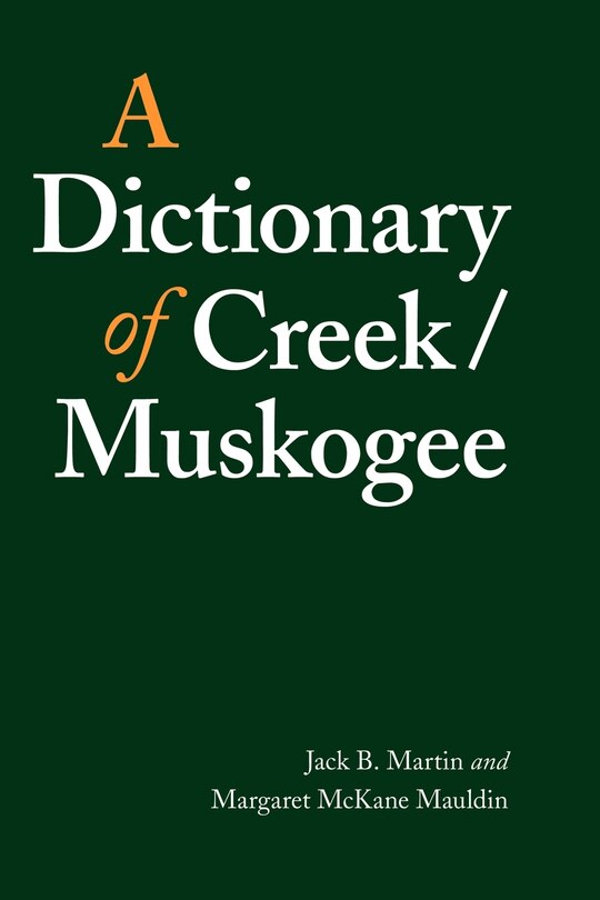 Front cover_A Dictionary of Creek/Muskogee
