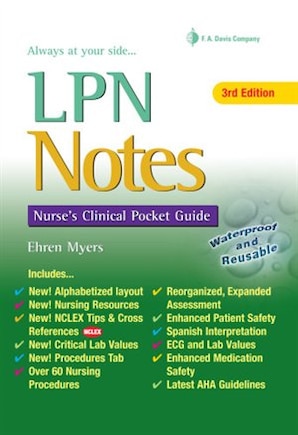 Lpn Notes: Nurse's Clinical Pocket Guide