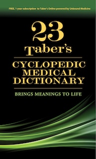 Front cover_Taber's Cyclopedic Medical Dictionary
