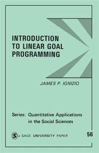 Front cover_Introduction to Linear Goal Programming