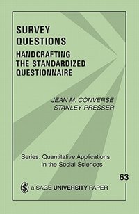 Couverture_SURVEY QUESTIONS HANDCRAFTINGTHE STANDARDIZED QUESTIONNAIRE