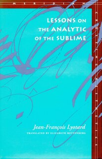 Front cover_Lessons On The Analytic Of The Sublime