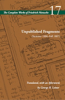 Front cover_Unpublished Fragments (Summer 1886–Fall 1887)