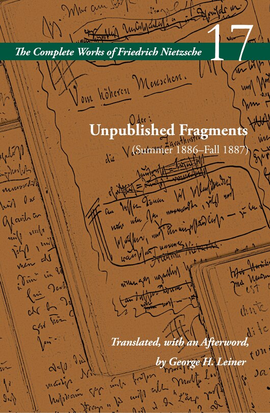 Front cover_Unpublished Fragments (Summer 1886–Fall 1887)