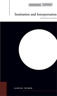 Front cover_Institution and Interpretation