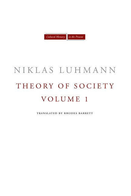 Couverture_Theory Of Society, Volume 1