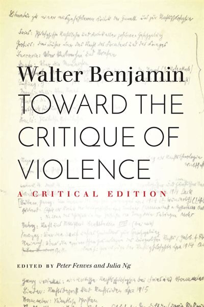 Front cover_Toward The Critique Of Violence